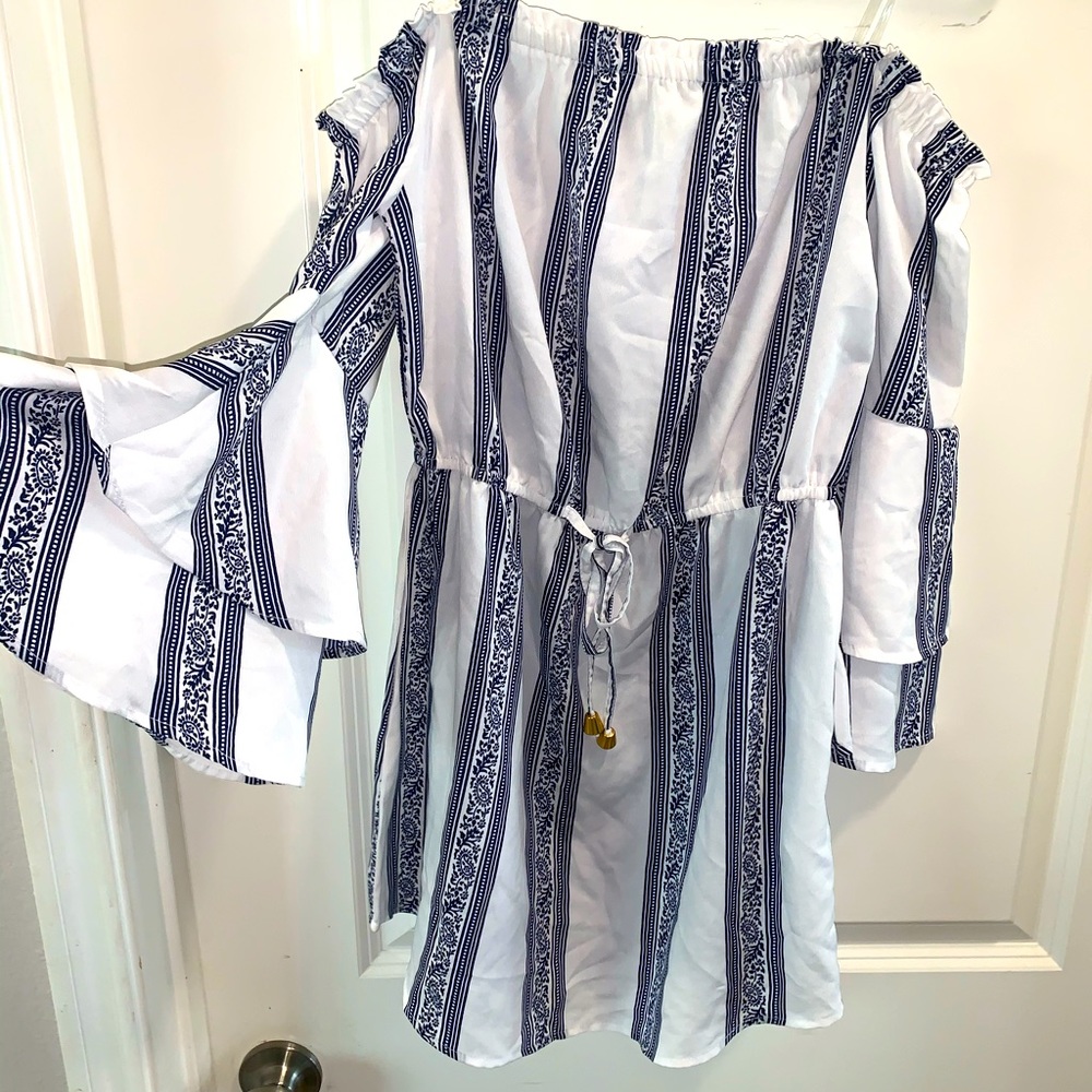 Off the shoulder women’s romper dress